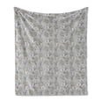 thumbnail image 1 of Peony Soft Flannel Fleece Throw Blanket, Repeating Pastel Nature Tones Flower Bouquet Illustration, Cozy Plush for Indoor and Outdoor Use, 50" x 70", Grey Multicolor, by Ambesonne, 1 of 5