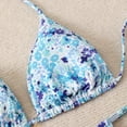 thumbnail image 6 of HOMBOM Bathing Suit for Women Swimwear Beach Two Piece Floral High Cut Bikini Light Blue Ladies Swimsuit, 6 of 6