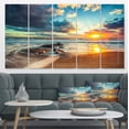 thumbnail image 3 of Beautiful Cloudscape over the Sea 28 in x 60 in Painting Art Prints, by Designart, 3 of 5