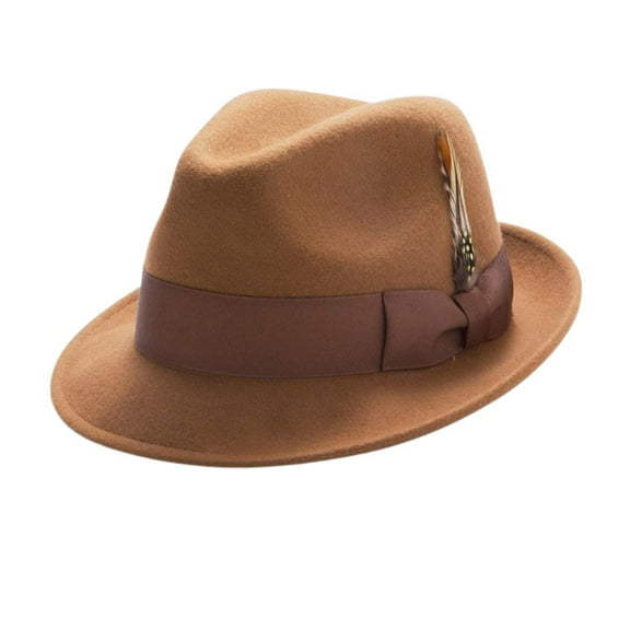 Montique Men's Bronze Pinch Crushable Litefelt Snap Brim Hat H37
