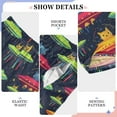 thumbnail image 6 of FORMRS Kids Pajama Pants with Pockets Size 6-8Y Boys Lounge Sleep Bottoms, Colorful Space Cat, 6 of 8