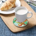 thumbnail image 4 of Coolnut Birds Of Paradise Flower Coasters Absorbent Drink Coaster, Ceramic Stone Coaster with Cork Base Desktop Protection Mat for Home Decor 4PCS, 4 of 5