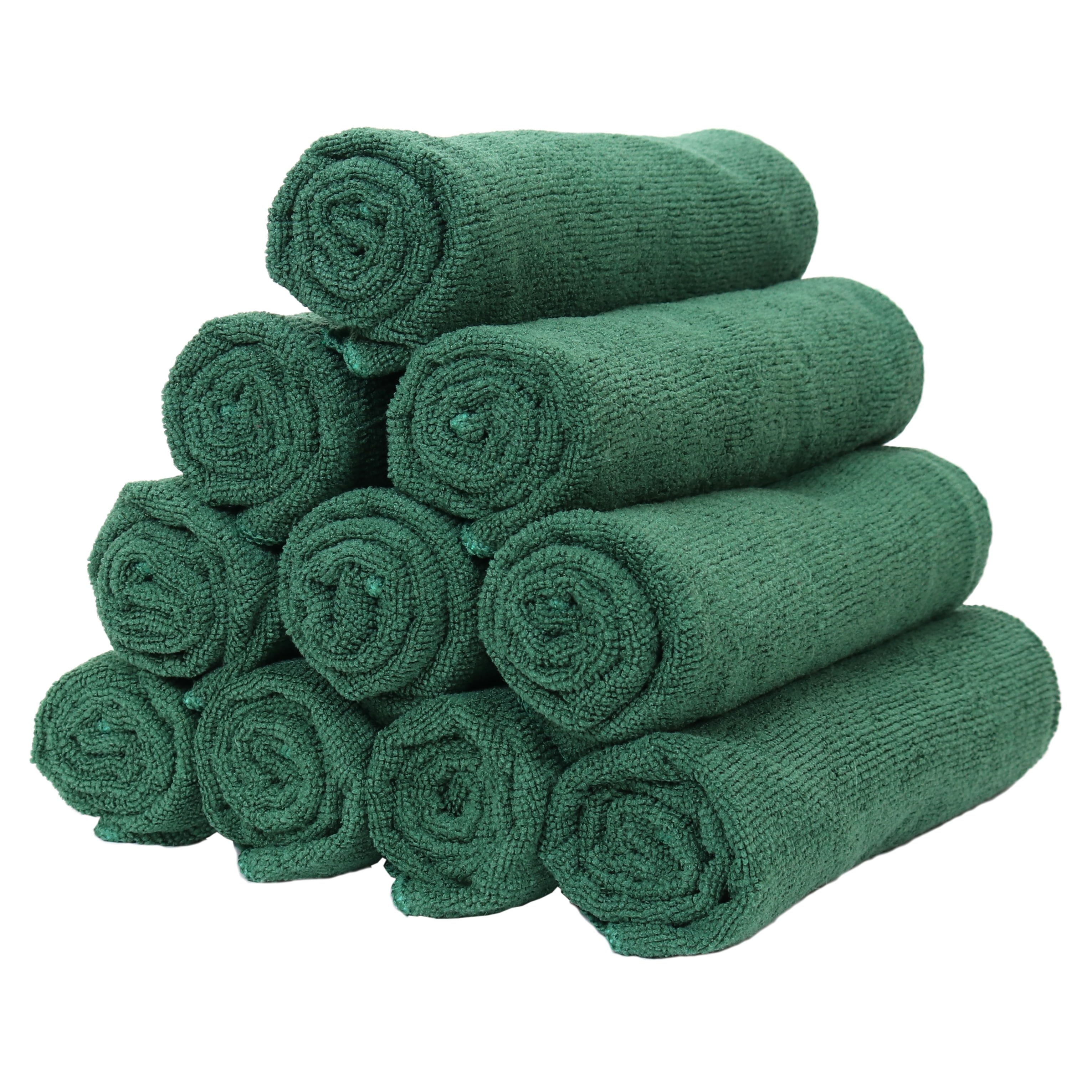 Arkwright Microfiber Hand Towels (Pack of 12), 16x27, Hunter Green