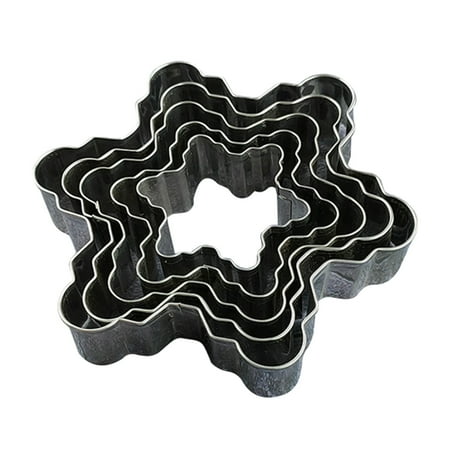 

NEGJ Christmas Cookie Molds Cake Baking DIY Tool Set Christmas Stainless Steel Molds 5Piece Set