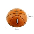 thumbnail image 2 of Ergonomic Wireless Basketball-Shaped Mouse 1600 DPI Optical Tracking Laptop PC Gaming Orange ABS Comfort Grip 10M Range, 2 of 8