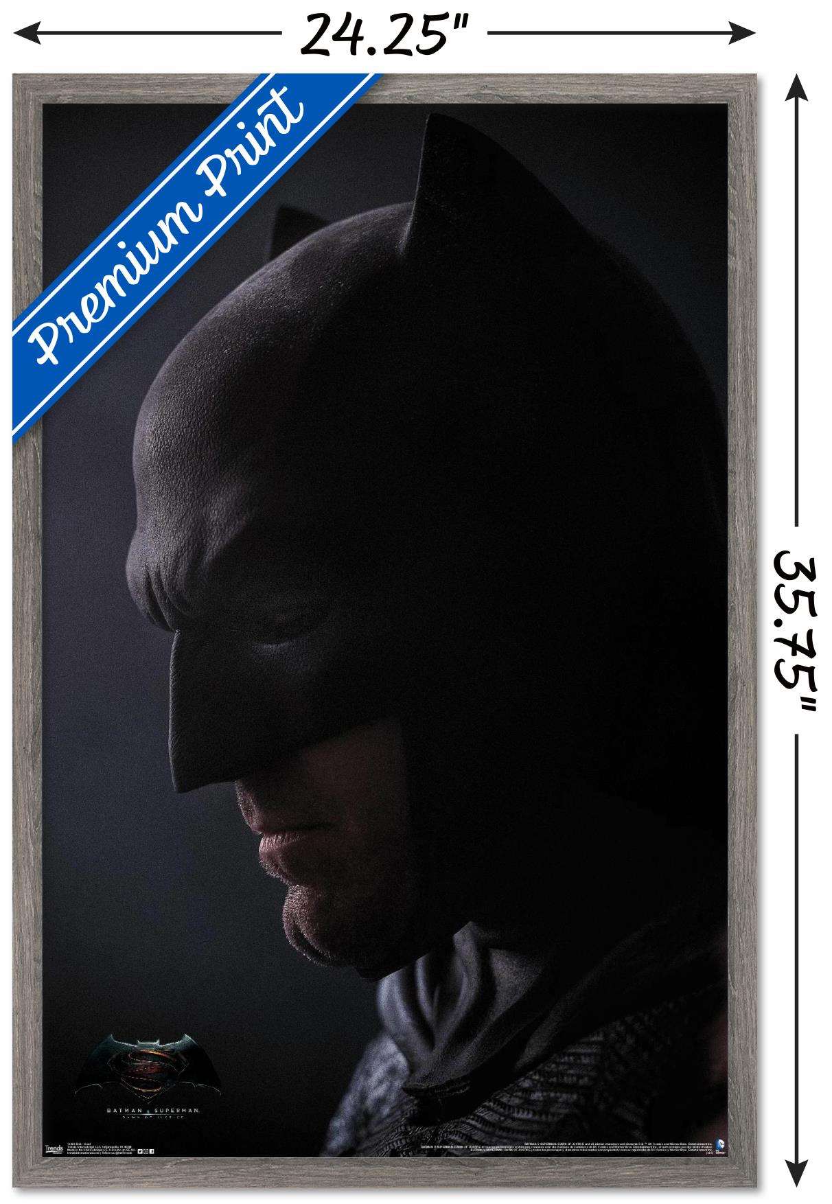 DC Comics Movie - Batman v Superman - Cowl Wall Poster, 22.375" x 34", Framed