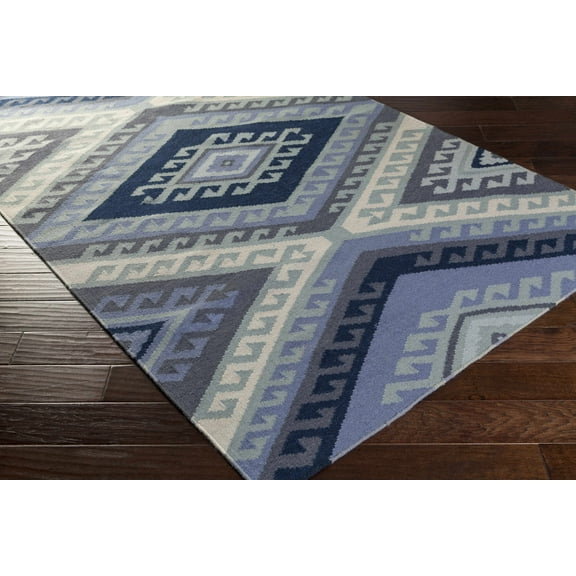 BoutiqueRugs Johnsburg Bohemian/Global Area Rug - Denim, Pale Blue, Navy - 5' x 7'6"