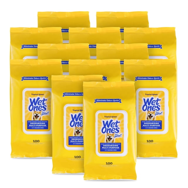 Toallitas para perros Wet Ones, 1200 unidades, desodorizantes, multiusos, tropicales