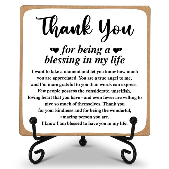 Placa de madera Thank You Gifts para decoración de Acción de Gracias