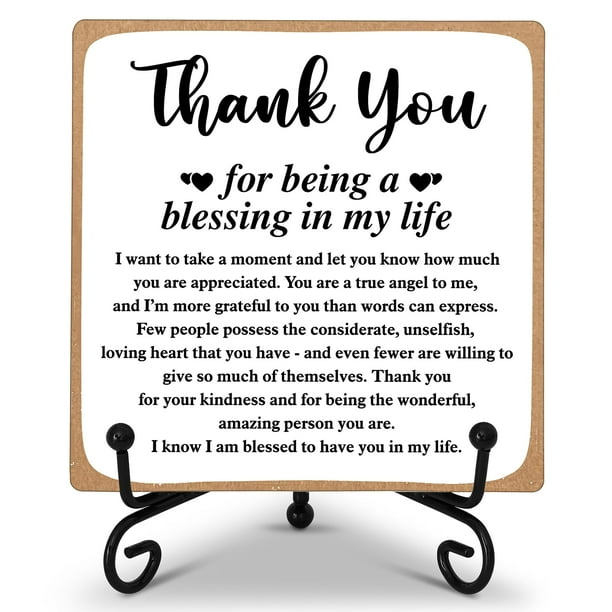 Placa de madera Thank You Gifts para decoración de Acción de Gracias