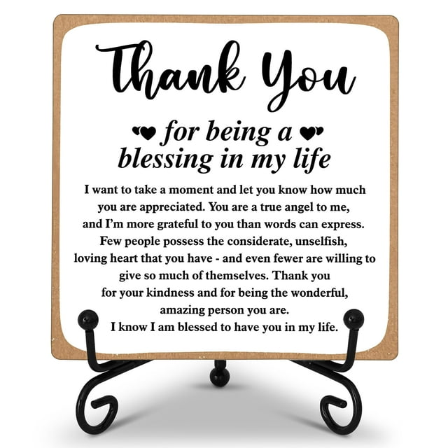 Placa de madera Thank You Gifts para decoración de Acción de Gracias