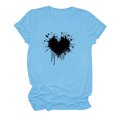 thumbnail image 6 of Tbopshirt Valentine's Day T-Shirts for Women Short Sleeve Graphic Tees, Plus Size Tops,Valentines Day Fashion Crewneck Printing Love Heart T-Shirt Casual Loose Womens Tops S-XXXL, 6 of 6