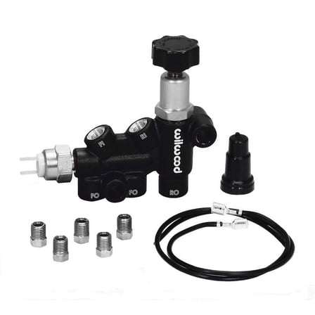 Wilwood Proportioning Valve - Knob Adjust 3/8-24 IF Combo w/ switch