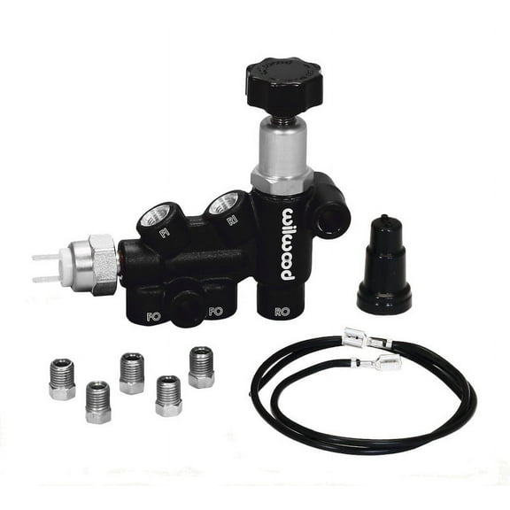 Wilwood Proportioning Valve - Knob Adjust 3/8-24 IF Combo w/ switch