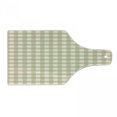 thumbnail image 1 of Vintage Cutting Board, Old Fashioned Checkered Pattern in Shabby Colors Geometric Classical, Tempered Glass Cutting and Serving Board, Wine Bottle Shape, Orange White Cadet Blue, by Ambesonne, 1 of 1