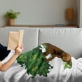 thumbnail image 3 of Forest Soft Flannel Fleece Blanket, Cozy Tree Hut Heart Lover Teenage Romance Valentine's Day Childhood Cartoon, Cozy Plush for Indoor and Outdoor Use, 60" x 80", Green and Chocolate, by Ambesonne, 3 of 5