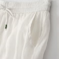 thumbnail image 4 of Diufon Cotton Linen Pants for Women Solid Color Pants Elastic Waist Drawstring Pants with Pockets, 4 of 7