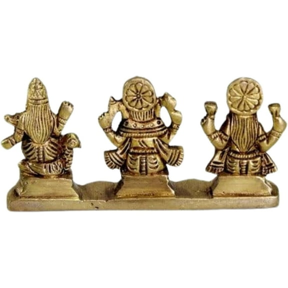 Fashtales 3-Inch Religious Laxmi Ganesh Saraswati Metal Figurine