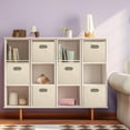 thumbnail image 3 of PinkSheep Collapsible Fabric Cube Storage Bins, 11" Storage Cubes Basket Organizer Bins for Closet, Beige, 6 Pack, 3 of 9