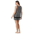 thumbnail image 3 of Layla Women's Sleepwear 2-Piece Knit Tank and Shorty Boxer Pajama Set, XS-4X, 3 of 7