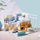 thumbnail image 3 of Casa de muñecas en miniatura miniatura hecha a mano 863g DIY Mini casa para apartamento artesanía hecha a mano con decoración de luz LED ANGGREK Otros, 3 of 8