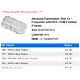 thumbnail image 2 of Automatic Transmission Filter Kit - Compatible with 1965 - 1989 Excalibur Phaeton 1966 1967 1968 1969 1970 1971 1972 1973 1974 1975 1976 1977 1978 1979 1980 1981 1982 1983 1984 1985 1986 1987, 2 of 2