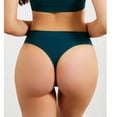 thumbnail image 4 of Ashirexll Womens Underwear Solid Color Mid Waist Soft Breathable Comfortable Thongs for Women Army Green L, 4 of 4