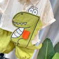 thumbnail image 6 of Edvintorg Toddler Clothes for Boys Summer Street Style Dinosaur Printing Short Sleeve Button Up Shirt +Solid Color Five Quarter Pants Set Children Costume Boys, 6 of 6