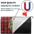 thumbnail image 5 of Merry Christmas Magnetic Mailbox Cover Red Black Buffalo Plaid Check Letter Post Box Cover Large Size 25.5x21 Inch Wreath Jingle Bell Decorative Post Wraps for Home Outdoor Garden Yard Decor, 5 of 6