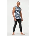 thumbnail image 2 of DEVOPS 3 Pack Men's Athletic Compression Shirts Sleeveless (Small, Black/Camo Grey/White), 2 of 7