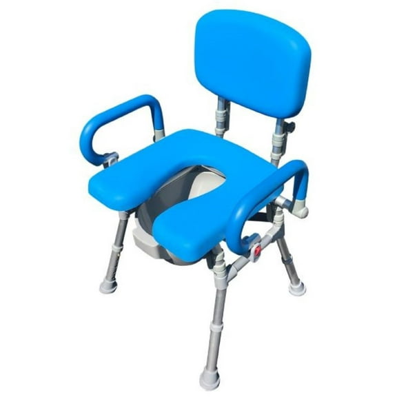 Platinum Health Ultracommode Comfortable Bedside Commode Chair / Bath Shower Chair soft warm padded foldable adjustable height xl seat
