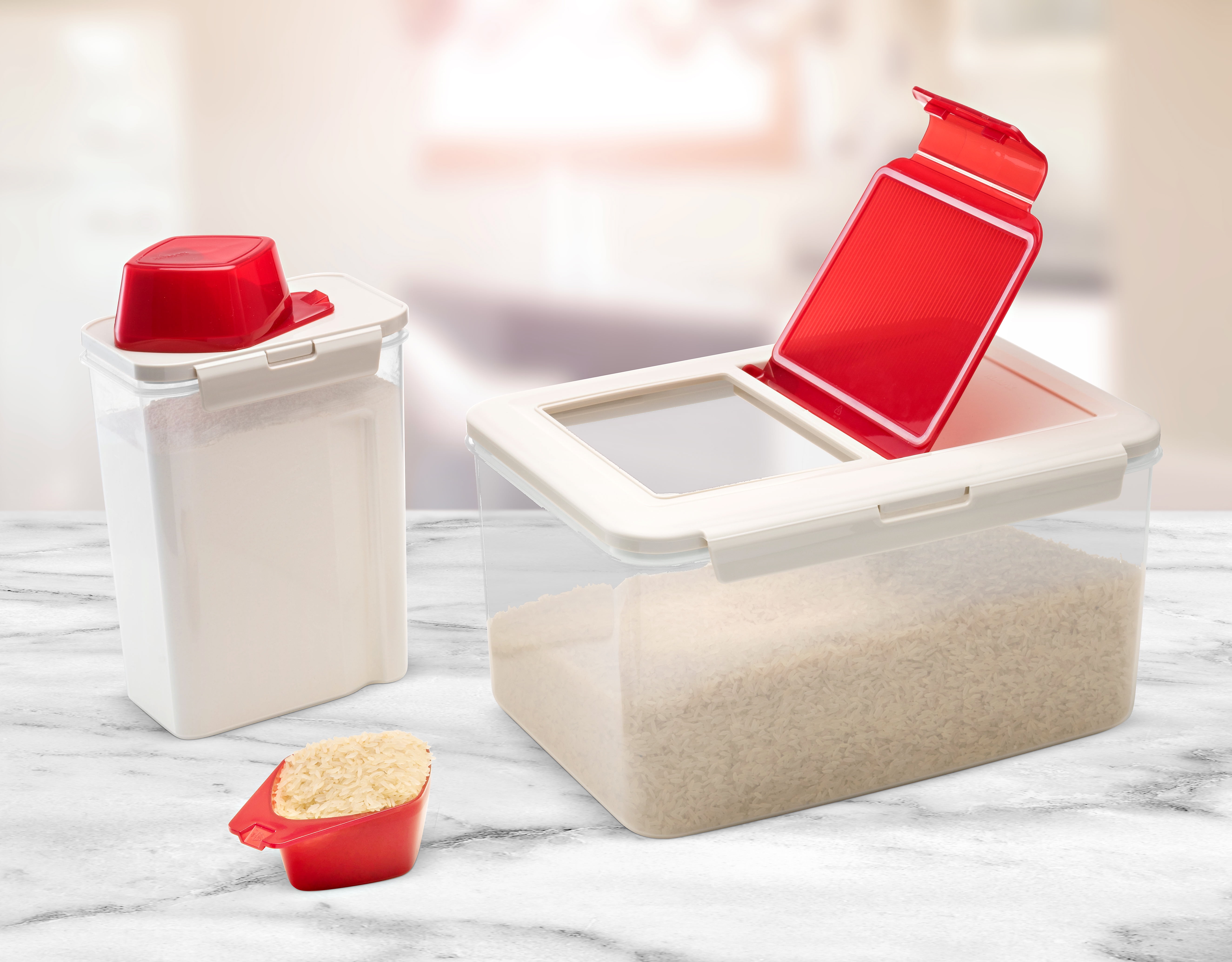 Komax Biokips Fresh Grain Dry Food Plastic Storage Container (set of 2