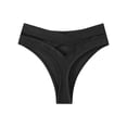 thumbnail image 6 of KelaJuan Women's Thong Bikini Bottoms Cross Cutout High Waist Thong Swimsuit Summer Beachwear Swimwear Bathing Suit, 6 of 6