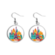thumbnail image 1 of Castillo de Torre Eiffel Paris Francia Pendientes pendientes de plata colgantes joyas señora Unbranded M, 1 of 3