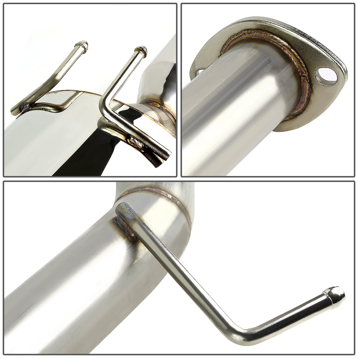 DNA Motoring CBE-OE-HC122 Honda Civic Coupe FG3 / FG4 Stainless Steel 4" Tip Oval Muffler Catback Exhaust System