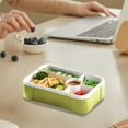 thumbnail image 4 of Microwave-Safe Bento Lunch Box with Cutlery Slot - Leakproof Compartmentalized Container for Office/School Meals, 4 of 6