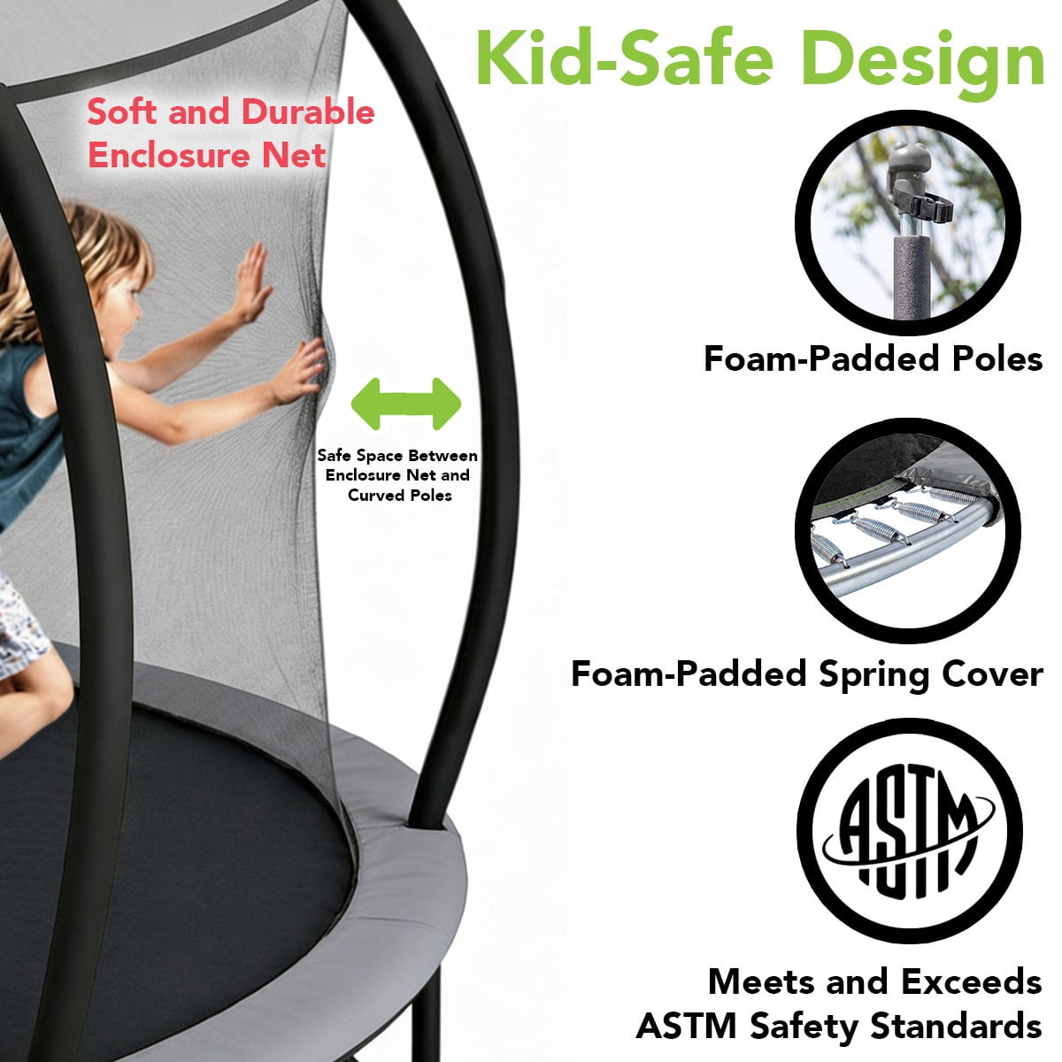 Sportspower BouncePro 14FT Trampoline with Basketball Hoop & Ladder, Heavy-Duty Rust-Resistant Galvanized Steel Frame, ASTM Safety Certified, Outdoor Trampoline for Kids & Adults