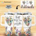 thumbnail image 4 of Christian Tumbler 40Oz With Handle & Straw - Faith Makes Them Possible Inspiration Gift for Women - Bible Verse Religious Coffee Cup For Mom, Friend, Sister, Grandma on Birthday, Mothers Day, 4 of 6
