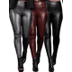 thumbnail image 1 of Set De 3 Leggins Cuero Moda Elegante O Casual Mujer Leginsn Vinipiel, 1 of 9