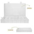 thumbnail image 2 of EeaseMX Caja de almacenamiento de caja organizadora de joyas ajustable de plástico de 28 rejillas con divisores extraíbles, 2 of 7