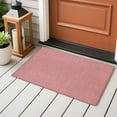 thumbnail image 5 of Peach Pink Area Rugs 2x3 for Living Room, Farmhouse Burlap Solid Pink Color Modern Linen Texture Non Slip Washable Rug Runner, Low Pile Indoor Floor Carpet Mat Bathroom Rugs for Bedroom, Kids Room, 5 of 9