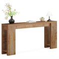 thumbnail image 4 of Fnova 70.9" Farmhouse Console Table for Entryway, Long Narrow Wood Entryway Table, Easy Assembly, Light Brown, 4 of 13