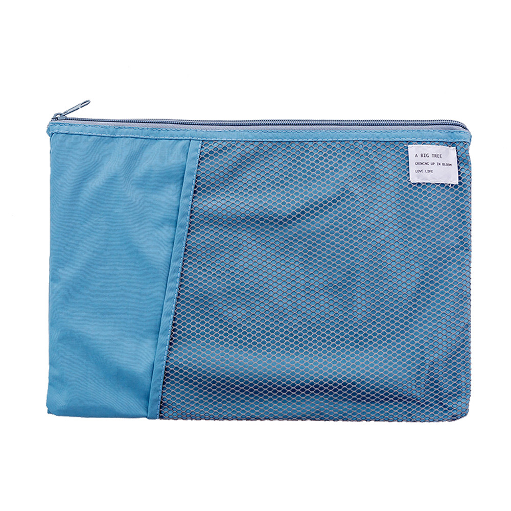 MMolecule A4 Size Canvas Zipper Briefcase File Holder Folder Mesh