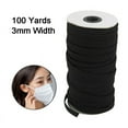 thumbnail image 2 of 1/4 Inch Elastic Band, 100 Yards Black Sewing Elastic Band/Rope/Cord/String for Handmade Making, Spool Roll, Stretch, Craft Elastic, 2 of 9
