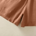 thumbnail image 7 of UAMVSH Cotton Linen Shorts for Women Bermuda Summer Dressy Casual Shorts Trendy Pleated Front Wide Leg Business Lounge Shorts with Pockets, 7 of 7