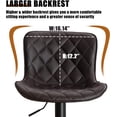 thumbnail image 4 of YOUNIKE Bar Stools 1 Pcs Faux Leather Padded Swivel Kitchen Counter Barstools, Brown, 4 of 9