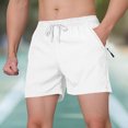 thumbnail image 1 of pstuiky Pantalones cortos de entrenamiento para hombre, Pantalones cortos deportivos de entrenamiento físico de color sólido para hombre, transpirables, con bolsillos, estilo crop top, 1 of 3