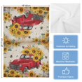 thumbnail image 5 of Yellow Flowers Kitchen Towels Set of 4, Water Absorbent Dish Towel, Car Vintage Brown Country Rustic Decorative Hand Towels - Quick Drying Cloth for Cooking Baking, 18x28 Inch, 5 of 8