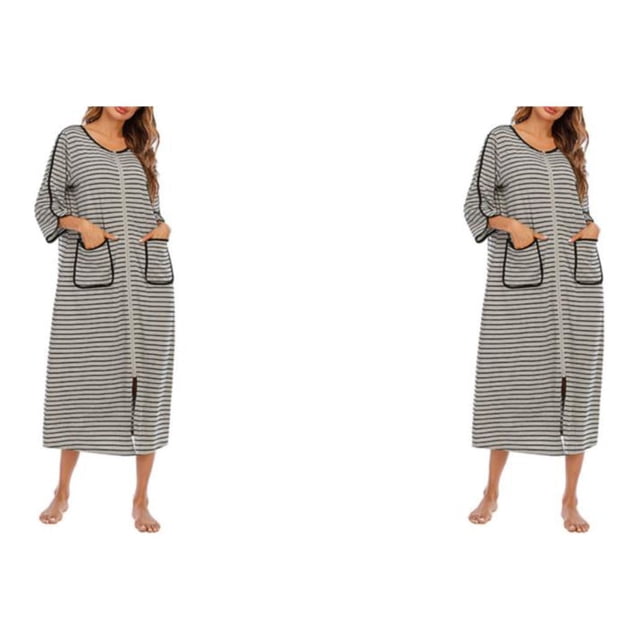 Vestido de noche de mujer Sonducket con cremallera Otoño Invierno Gris L