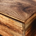 thumbnail image 6 of Industrial Chic Solid Wood and Wrought Iron Console Table Natural Burnt andBlack, 6 of 6